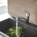 Змішувач для кухні з висувним виливом Grohe Eurosmart New (30305001) - Фото 3
